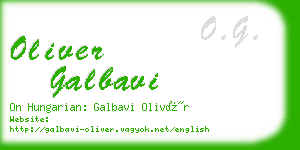 oliver galbavi business card